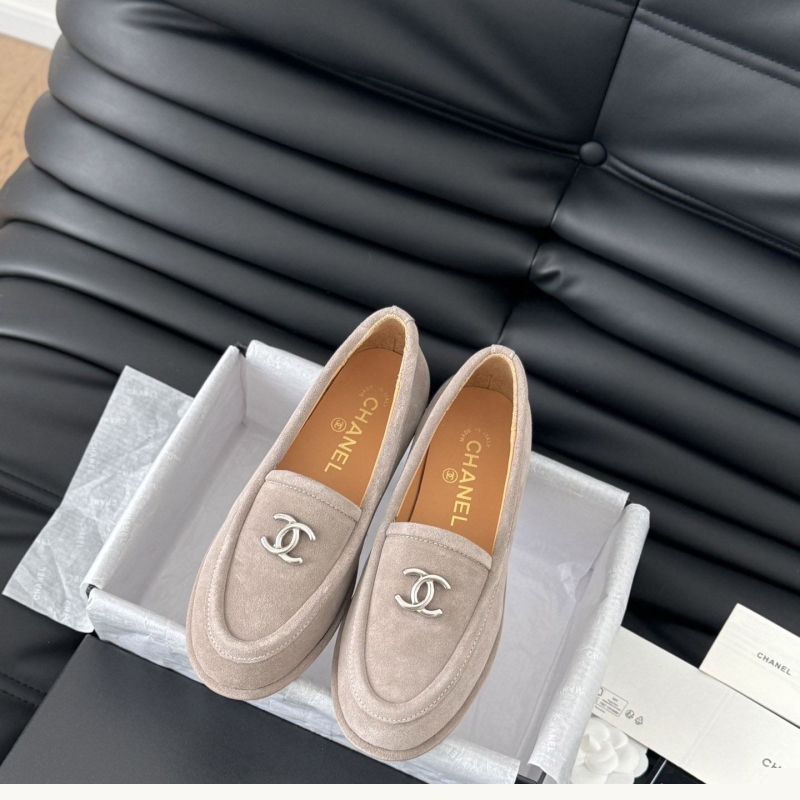 Ch*el leather shoes